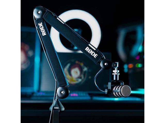 Rode PSA1+ Pro Studio Boom Arm for Podcasting and Streaming with Professional Grade XLR Cable and StreamEye Polishing Cloth