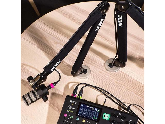 Rode PSA1+ Pro Studio Boom Arm for Podcasting and Streaming with Professional Grade XLR Cable and StreamEye Polishing Cloth