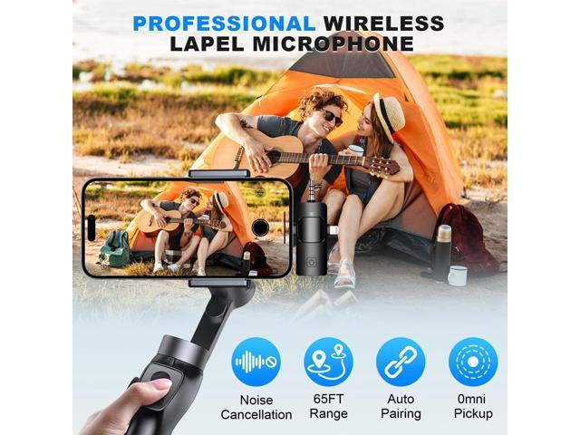 Weton 4 in 1 Wireless Lavalier Microphones for iPhone, Android, Camera, Laptop, USB-C, Mini Microphone, Noise Canceling Lapel Mic - Clip on Mic for...