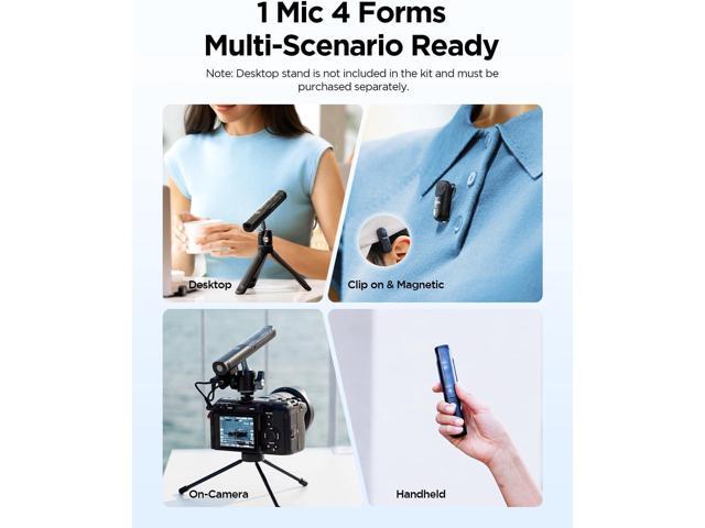 BOYA Magic-05 Wireless Lavalier Microphone, 30Hrs Battery,328FT LOS Range, Safety Track &Limiter, Ai Noise Reduction USB-C Wireless Lapel Mini Mic...