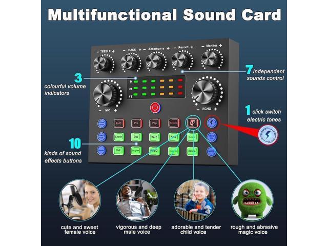 V8s for 2, V8s Voice Changer with BM-800 Podcast Microphone Bundle - Studio Condenser Microphone Perfect for Podcasting, Recording, Singing,...