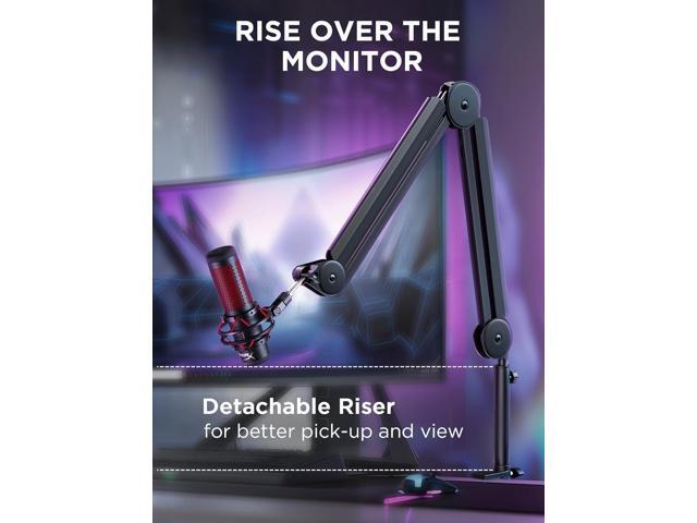 InnoGear Mic Boom Arm Microphone Stand Cable Management for Blue Yeti FIFINE AM8 K669B HyperX QuadCast S SoloCast AT2020 Shure SM7B MV7 and Other...