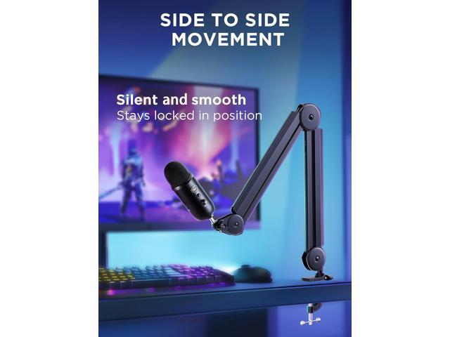 InnoGear Mic Boom Arm Microphone Stand Cable Management for Blue Yeti FIFINE AM8 K669B HyperX QuadCast S SoloCast AT2020 Shure SM7B MV7 and Other...