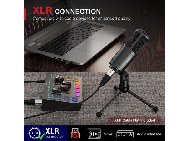 FIFINE XLR Dynamic Microphone, Vocal Podcast Microphone with Cardioid Pattern, Studio Metal Mic for Streaming Voice-Over Dubbing Video Recording,...
