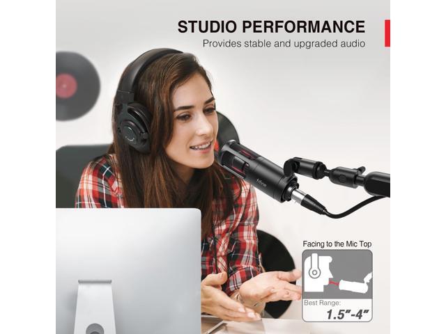 FIFINE XLR Dynamic Microphone, Vocal Podcast Microphone with Cardioid Pattern, Studio Metal Mic for Streaming Voice-Over Dubbing Video Recording,...