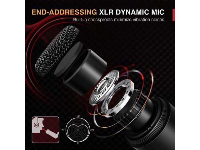 FIFINE XLR Dynamic Microphone, Vocal Podcast Microphone with Cardioid Pattern, Studio Metal Mic for Streaming Voice-Over Dubbing Video Recording,...