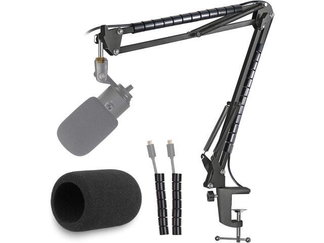 K669 Microphone Boom Arm Mic Stand, Windscreen and Cable Sleeve Compatible with Fifine K669 669B USB Podcast Microphone to Recording and Streaming...