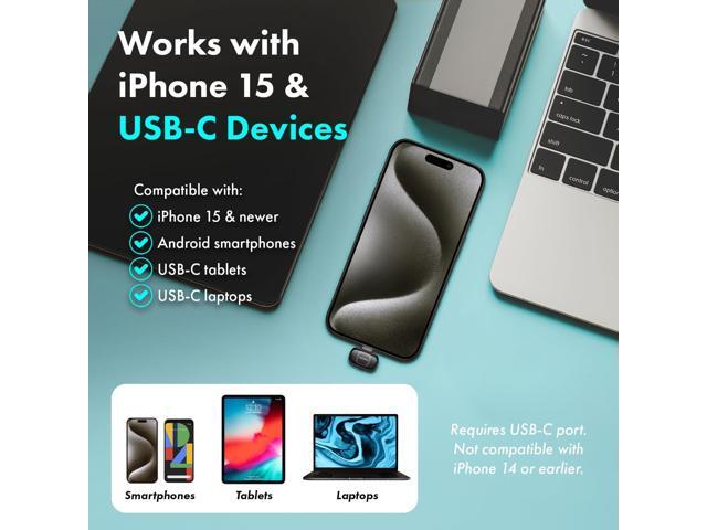 Movo NanoMic Dual USB-C Wireless Microphone for iPhone 15/16/17 and Up, Android, iPad Pro & Laptops Wireless Lavalier Mic for USB-C Smartphones &...