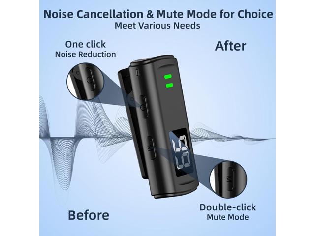 Wireless Lavalier Microphone for iPhone 16 - USB C Phone Microphone for Video Recording with Noise Reduction Mini Mics 35H Charging Case 75FT...