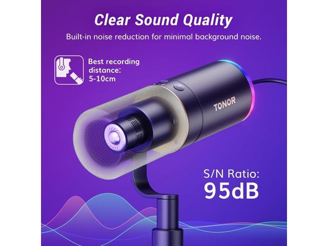 TONOR Dynamic Microphone, XLR/USB Microphone for Gaming, Streaming, XLR Cardioid Studio Mic with Quick Mute, Headphone Jack, Volume Control, Mic...