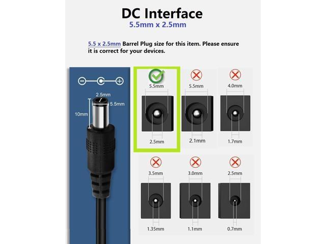 DC 12 Volt 1.5 Amp Switching Power Supply, 100-240V 50-60Hz AC to DC 12V 1.5A 18W Power Supply Cord Adapter with 5.5mm x 2.5mm Barrel, and 10 More...
