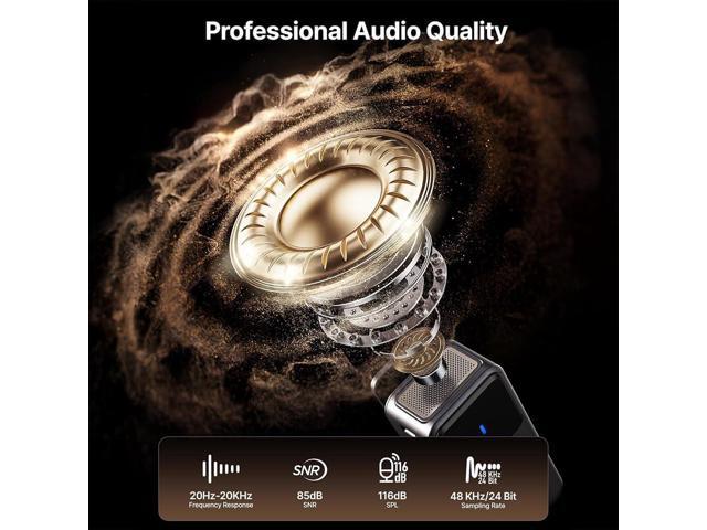 Saramonic Air 2-Person Wireless Micro Lavalier Microphone for iPhone/Camera/Android/PC 24-bit/48kHz, Noise Canceling, Limiting, Headphone Out,...