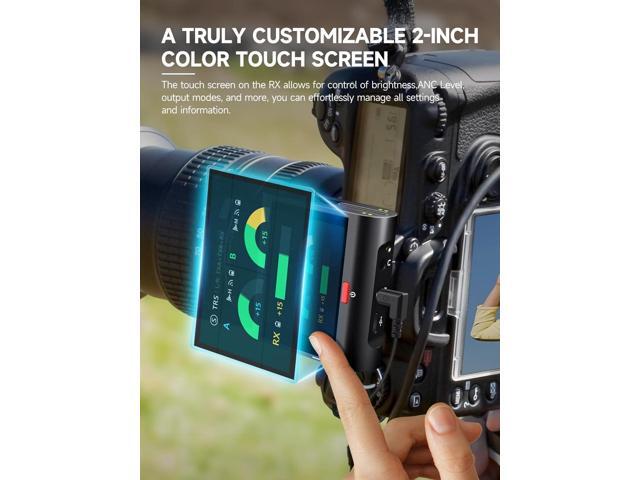 SYNCO Wireless Microphone with Touch Screen, G3 PRO 2.4G Dual Lavalier Mic 820FT 10H Battery Charging for DSLR Smartphone Laptop with Noise...