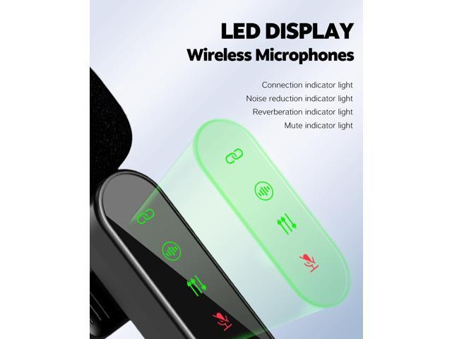 Wireless Lavalier Microphone for iPhone/Android/Camera, Upgraded Mini Microphone with Noise Reduction, Mic for Video Recording, Podcasts, YouTube,...