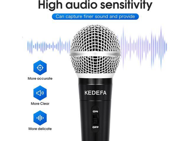 KM88 Handheld Wired Karaoke Microphone, Super Cardioid Dynamic Vocal Mic with 13.12ft Detachable XLR Audio Cable and ON/Off Switch, for Karaoke...