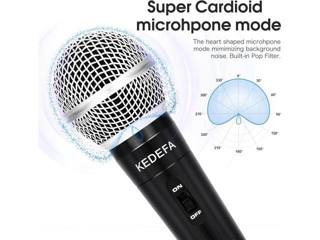 KM88 Handheld Wired Karaoke Microphone, Super Cardioid Dynamic Vocal Mic with 13.12ft Detachable XLR Audio Cable and ON/Off Switch, for Karaoke...