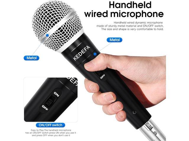 KM88 Handheld Wired Karaoke Microphone, Super Cardioid Dynamic Vocal Mic with 13.12ft Detachable XLR Audio Cable and ON/Off Switch, for Karaoke...