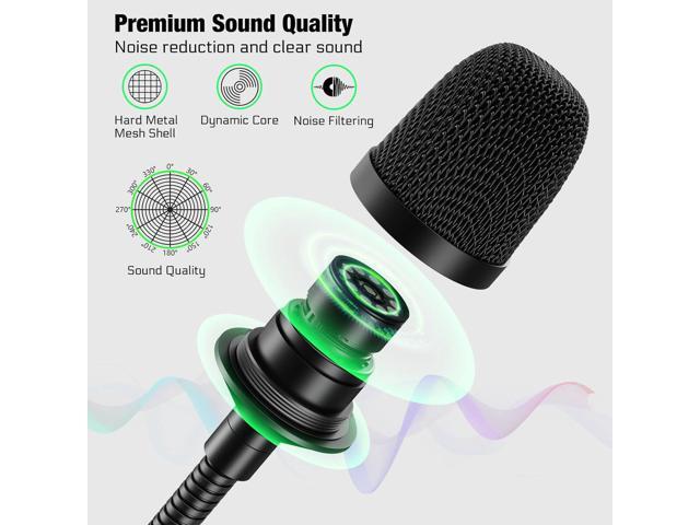 DJ Mic 17 Inch Flexible Gooseneck Microphone, Professional XLR Wired Dynamic Bob Barker Microphone for Video Conference, Podium, Singing, Karaoke...