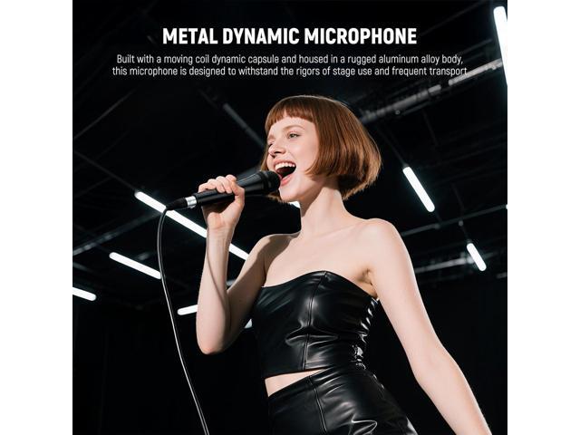 NEEWER NW-040 Cardioid Dynamic Microphone with XLR Cable, Rigid Metal Housing, Unidirectional Pickup Mic for Musical Instruments Voice Public...
