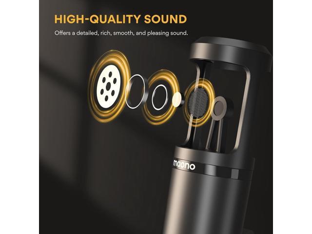 MAONO Condenser Microphone, Cardioid Studio Condenser Recording Mic with 3.5mm XLR for podcasting, Streaming, Singing, Vocal, Home-Studio