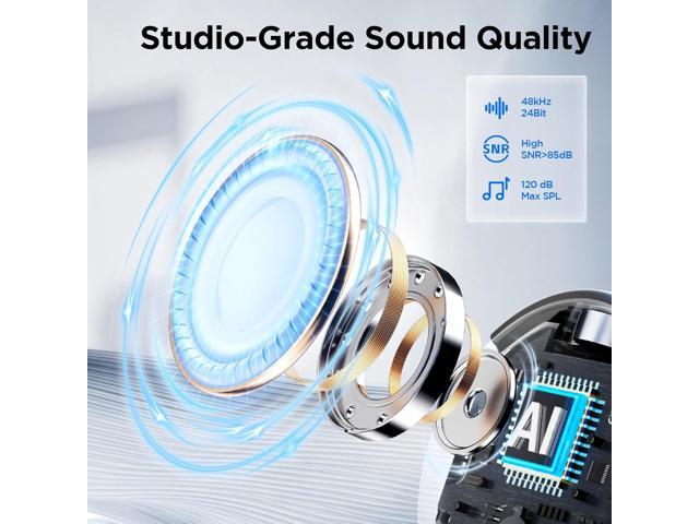 BOYA BOYALINK 3 Mini Microphone for Camera/iPhone/Android, Wireless Lavalier Microphone with AI Noise Reduction Lapel Mic, 30H Duration 300m...