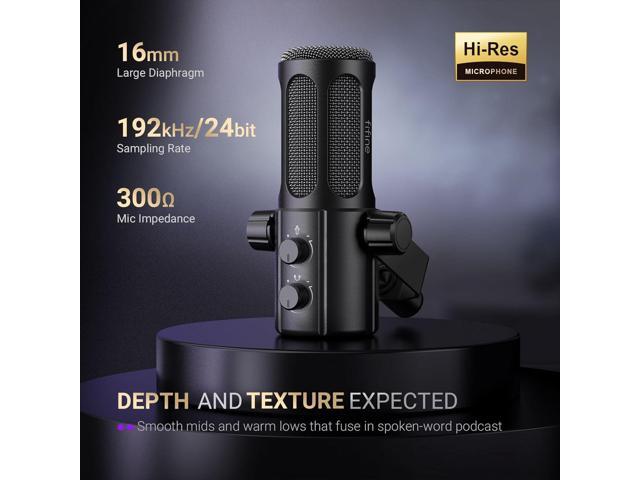 FIFINE Podcast Microphone, USB/XLR Vocal Dynamic Microphone for Recording, Broadcast, Streaming, Studio PC Mic with Frequency Respond Adjustment,...