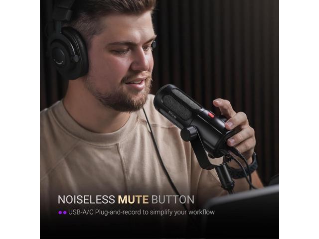 FIFINE Podcast Microphone, USB/XLR Vocal Dynamic Microphone for Recording, Broadcast, Streaming, Studio PC Mic with Frequency Respond Adjustment,...