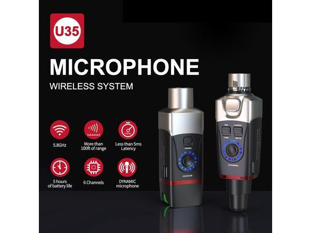 Xvive U35 Dynamic Microphone Wireless System with 5.8GHz XLR Transmitter and Receiver