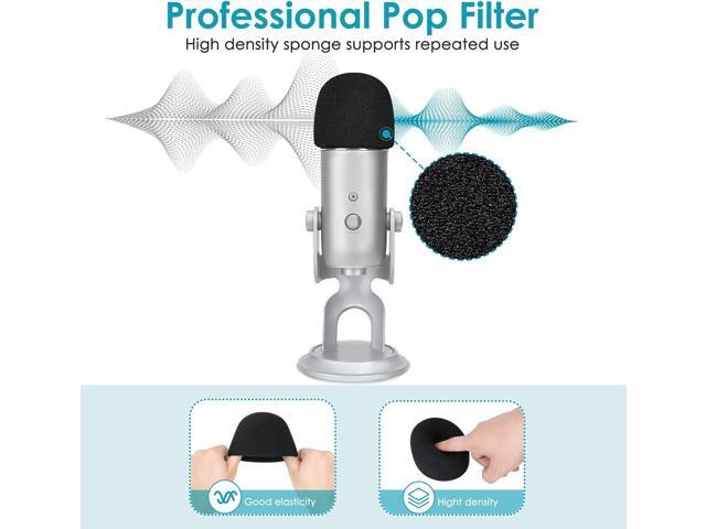 YOUSHARES Blue Yeti Mic Stand with Blue Yeti Pop Filter - Premium Mic Arm for Blue yeti, Heavy Duty Boom Arm with Cable Management, 3/8' to 5/8'...