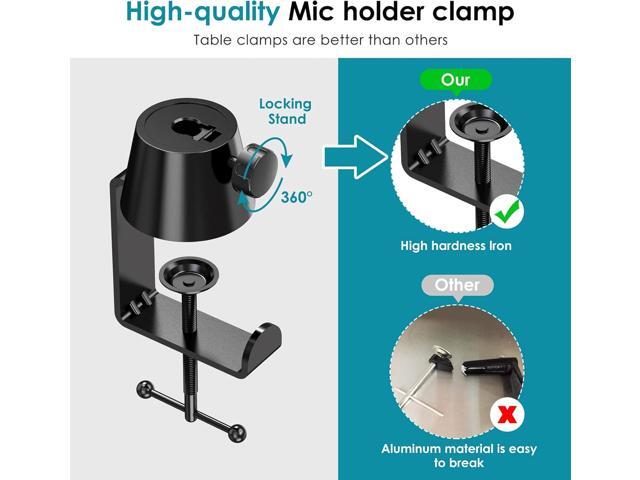 YOUSHARES Blue Yeti Mic Stand with Blue Yeti Pop Filter - Premium Mic Arm for Blue yeti, Heavy Duty Boom Arm with Cable Management, 3/8' to 5/8'...