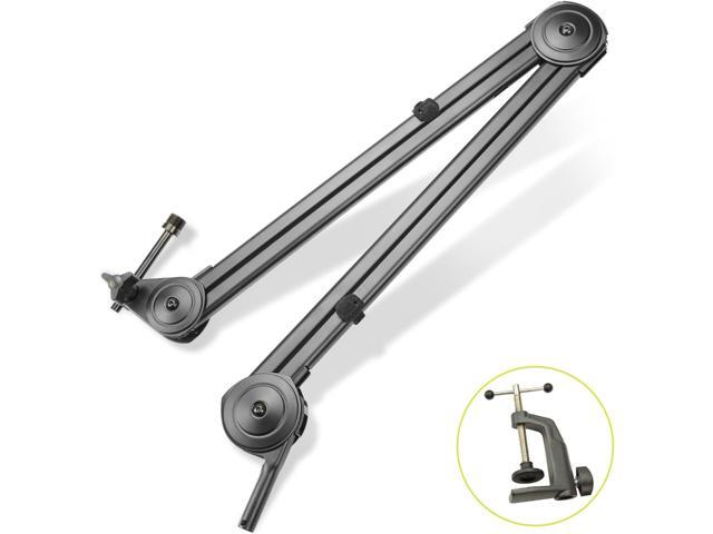 Knox Gear Professional Microphone Stand for Yeti and Snowball Microphones (Black, Steel, Basic/Functional, 5/8-inch Thread, Up to 5 lbs, 30-inch Arm)