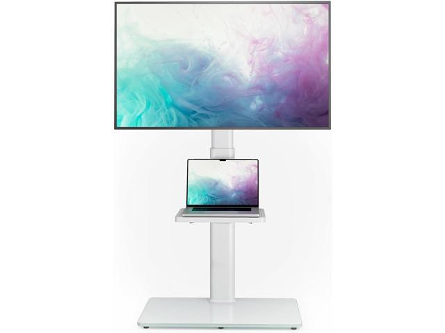 AX WABER Universal Floor TV Stand with Mount 70 Degree Swivel 9 Level Height Adjustable and Space Saving Design for Most 27 to 65 inch LCD, LED...