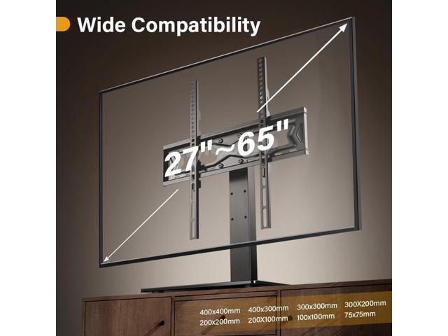 Universal TV Stand for 27-60inch LED LCD TV Swivel Table Top TV Stand with 30 Degree Height Adjustable TV Stand with Mount TV Base with Tempered...