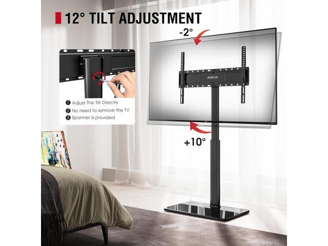 Swivel TV Floor Stand for 43-75 Inches TVs, 10 Level Height Adjustable Corner Extra Tall TV Stand Mount for Living Room/Bedroom, Holds up to 110...