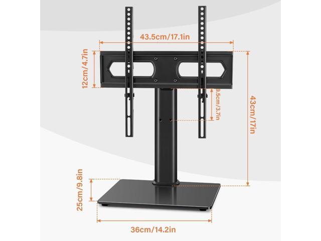 KKTONER Universal TV Stand Table Top TV Stand for 27 to 65 inch Height Adjustable TV Stand Mount with Tempered Glass Base LED tvs Max VEAS 400mm...