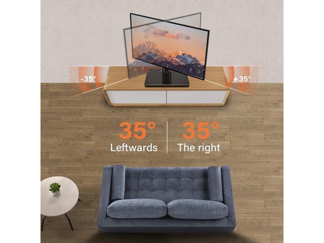 KKTONER Universal TV Stand Table Top TV Stand for 27 to 65 inch Height Adjustable TV Stand Mount with Tempered Glass Base LED tvs Max VEAS 400mm...