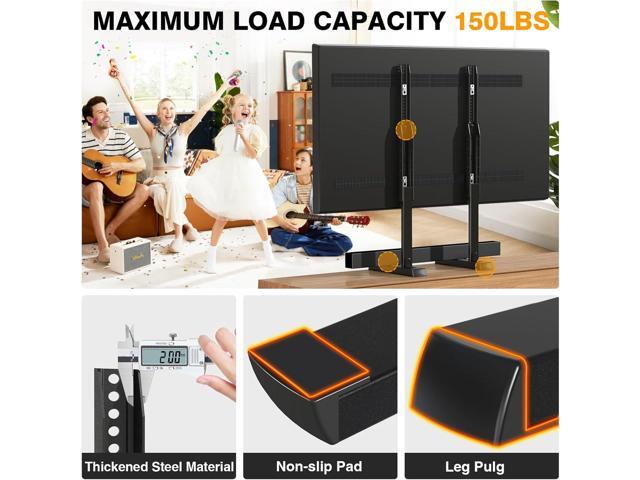 Universal TV Legs, Table Top TV Stand Base with Height Adjustable for Most 37 to 86 Inch TVs, Wobble-Free Replacement with Cable Management, Holds...