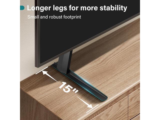 Black Universal TV Stand Tabletop for 27 to 65 inch LCD Flat Screen TV,Max VESA 800 x 400mm, Height Adjustable TV Base Holds up to 88lbs