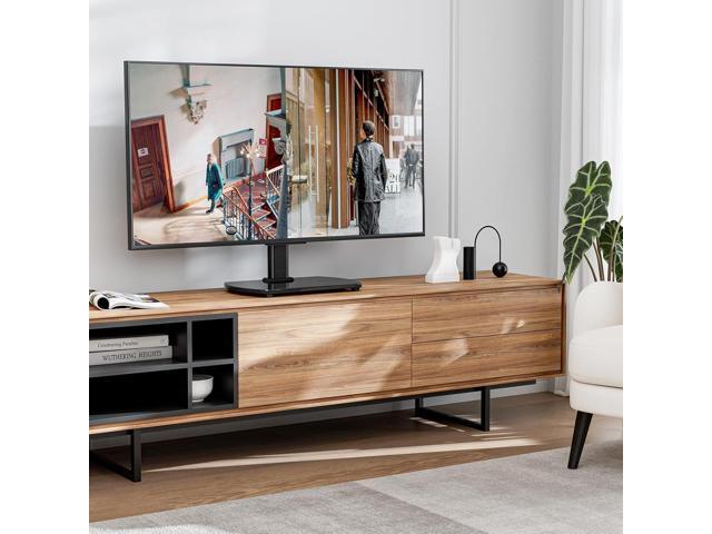 Universal TV Stand for 27-60 Inch TVs with Swivel Mount, Height Adjustable Table Top TV Stand Mount, Heavy Duty Tempered Glass Base, TV Pedestal...