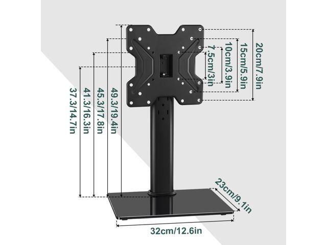 Universal TV Stand for 13'43' TVs Swivel 4 Level Height Adjustable Table Top TV Mount Stand Holds up to 77lbs
