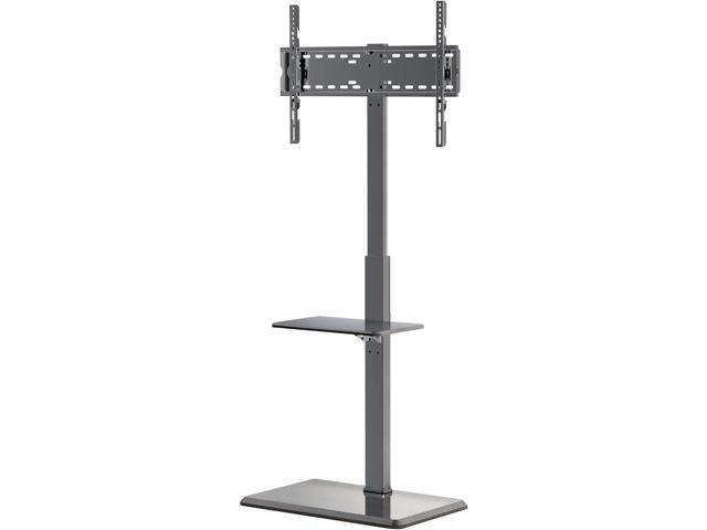 Universal Floor TV Stand,TV Floor Mount Stand with Removable Shelf for 32-75 inch TV up to 110 lbs, Swivel and Height Adjustable Tall TV Stand for...
