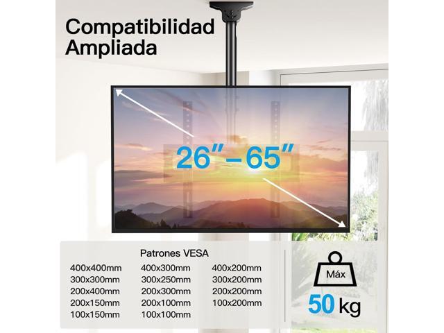 PERLESMITH Ceiling TV Mount for 26-65 inch Flat Screen Displays, Max VESA 400x400mm, Hanging Adjustable Ceiling TV Bracket Fits Most LCD LED OLED...