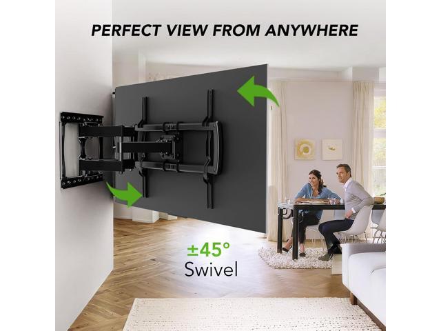 AX WABER Full Motion TV Wall Mount Bracket for Most 32-85 inch TVs,TV Mount with Dual Articulating Arms,Tilt/Swivel/Extension/Leveling,Fits 8 12...