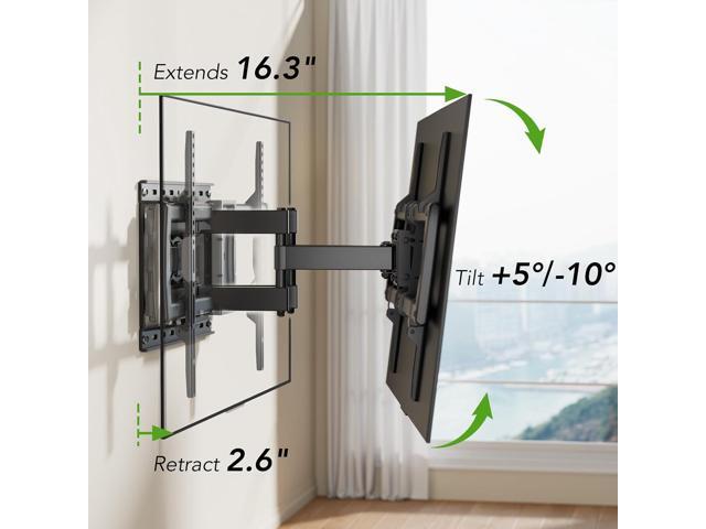 AX WABER Full Motion TV Wall Mount Bracket for Most 32-85 inch TVs,TV Mount with Dual Articulating Arms,Tilt/Swivel/Extension/Leveling,Fits 8 12...