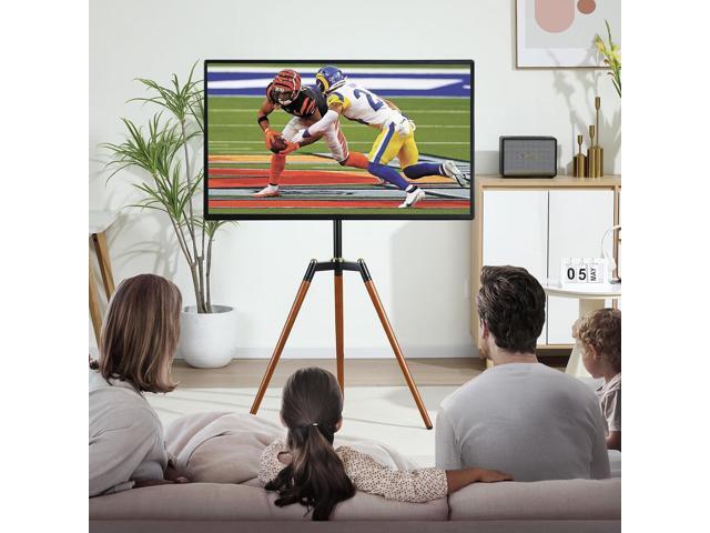 Universal Tripod Easel TV Stand for 32-65 inch LED LCD Screen Flat Curved Screen, Height Adjustable Studio TV Display Stand with 140° Swivel for...