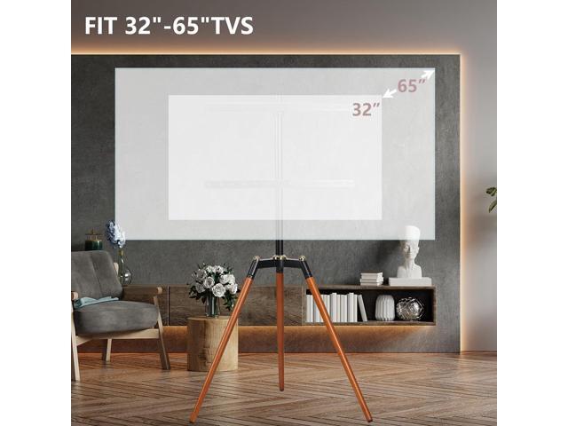 Universal Tripod Easel TV Stand for 32-65 inch LED LCD Screen Flat Curved Screen, Height Adjustable Studio TV Display Stand with 140° Swivel for...