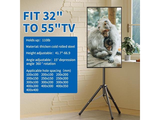 Portable TV Tripod Stand Tilt Mount for 32 to 55 inch LCD LED Flat Screen TV Display Floor Stand