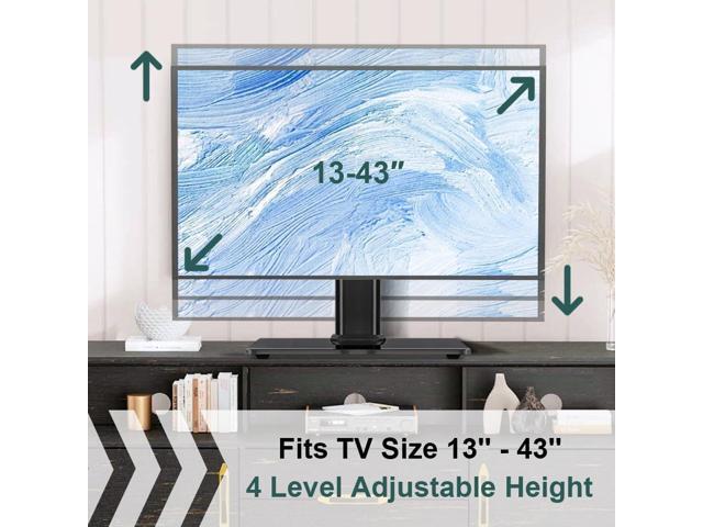 Universal TV Stand for 13'43' TVs Swivel 4 Level Height Adjustable Table Top TV Mount Stand Holds up to 77lbs
