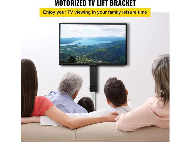 VEVOR Motorized TV Lift Stroke Length 31 Inches Motorized TV Mount Fit for Max.60 Inch Lift with Remote Control Height Adjustable 42-73 Inch,Load...