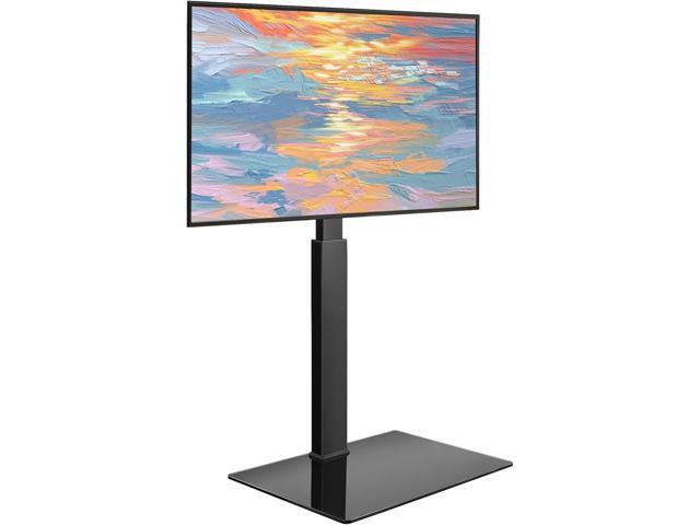 Floor TV Stand for 27-65 inch LED Screen Adjustable TV Stand with Mount Swivel Floor Televisions Stand with Tempered Glass Base for Corner Bedroom...